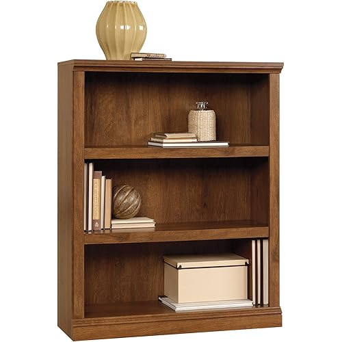 3-Shelf Oiled Oak Bookcase