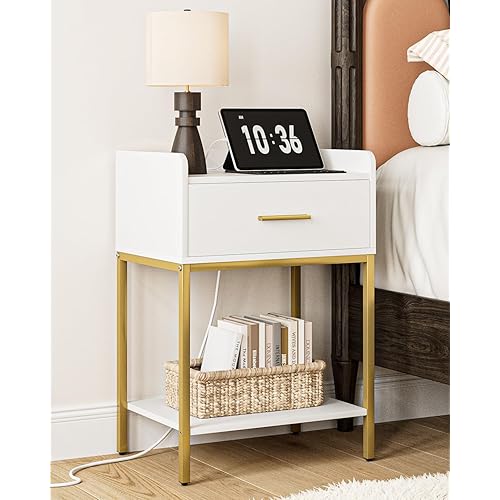 Modern Bedside Table Open Shelf