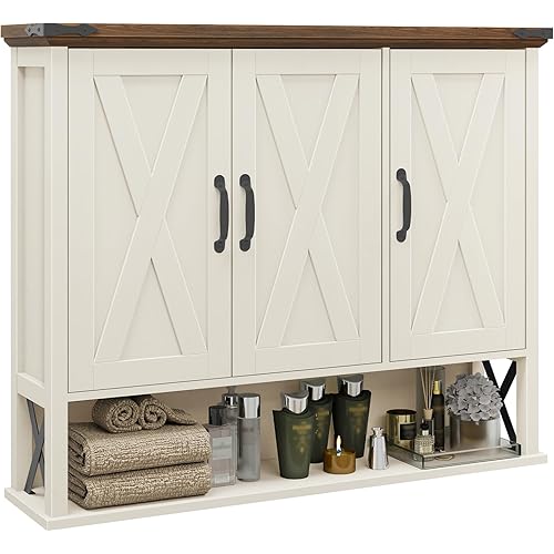 3-Door Farmhouse Medicine Cabinet