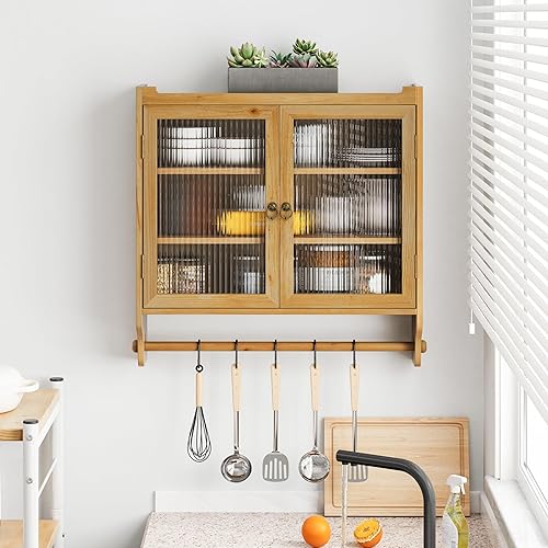Retro Double Glass Wall Cabinet