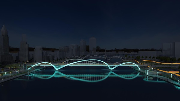 Cable-stayed bridge lighting