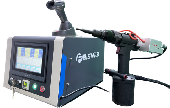 Pneumatic rivet nut gun with integrated monitoring system