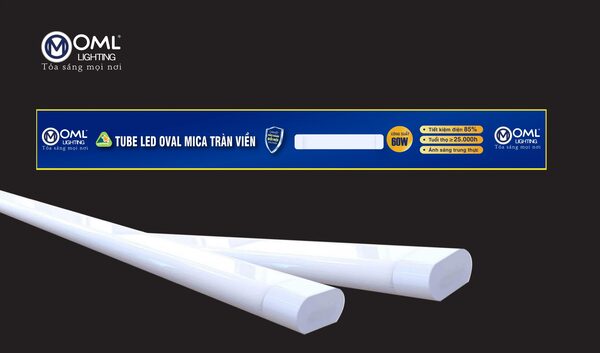 Oval frameless acrylic LED tubes 60W