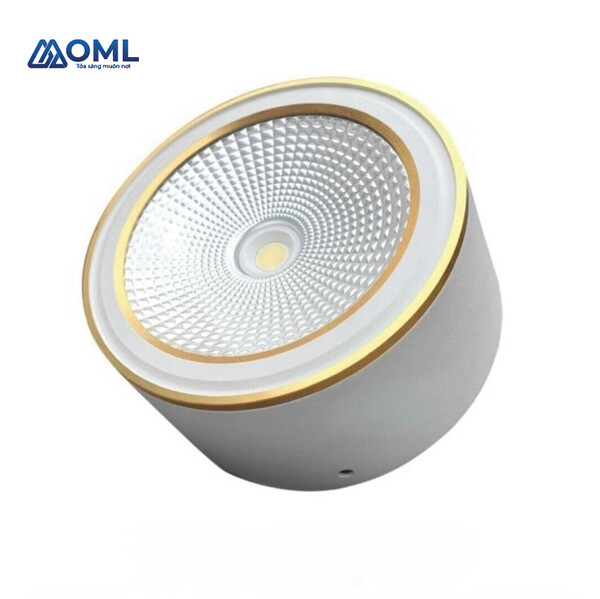 3-color surface-mounted COB downlights (white and gold housing) - 7W