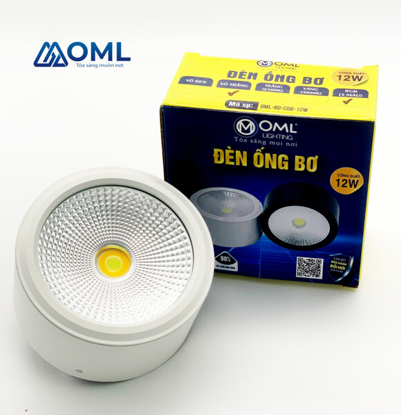 Surface-mounted COB downlights (white housing) - 12W