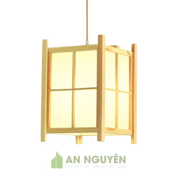 Japanese-style wood pendant light