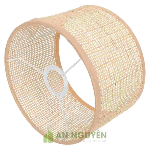 Cylindrical checkered rattan light