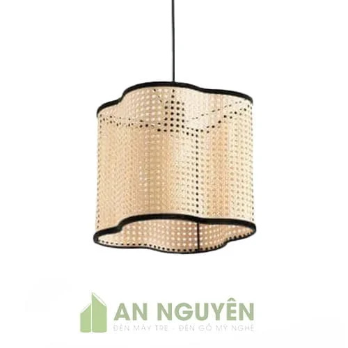 Hexagonal woven rattan light
