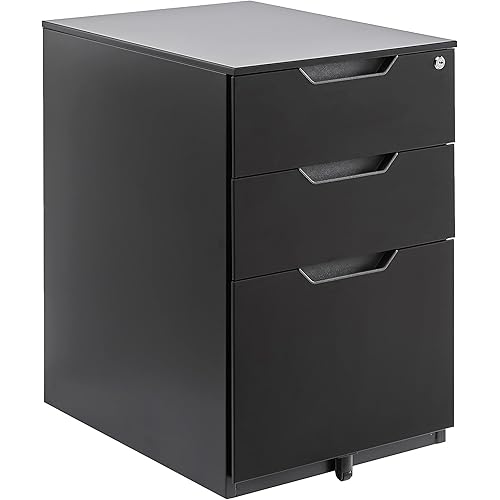 3-Drawer Vertical Mobile File Cabinet