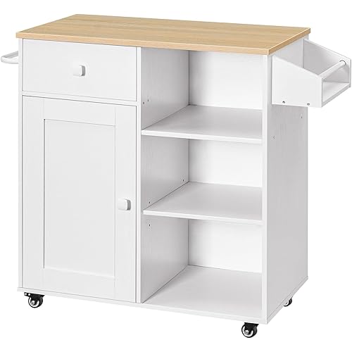 Kitchen Island with Spice Rack
