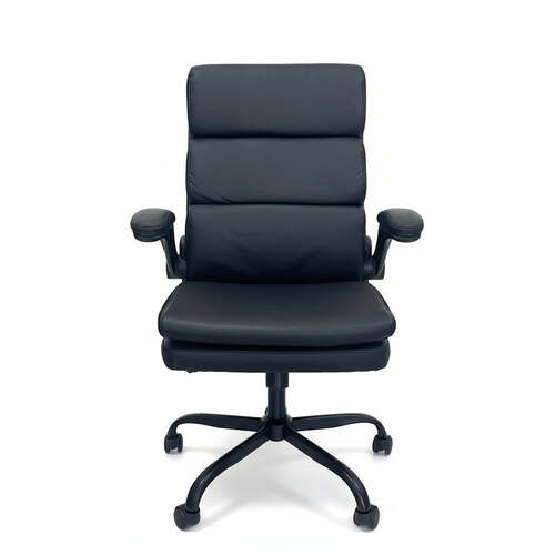 Casual Black Leather Office Chair