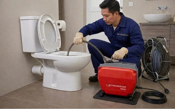 Toilet unclogging services