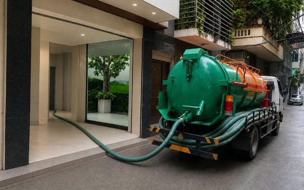 24/7 emergency septic tank pumping trucks
