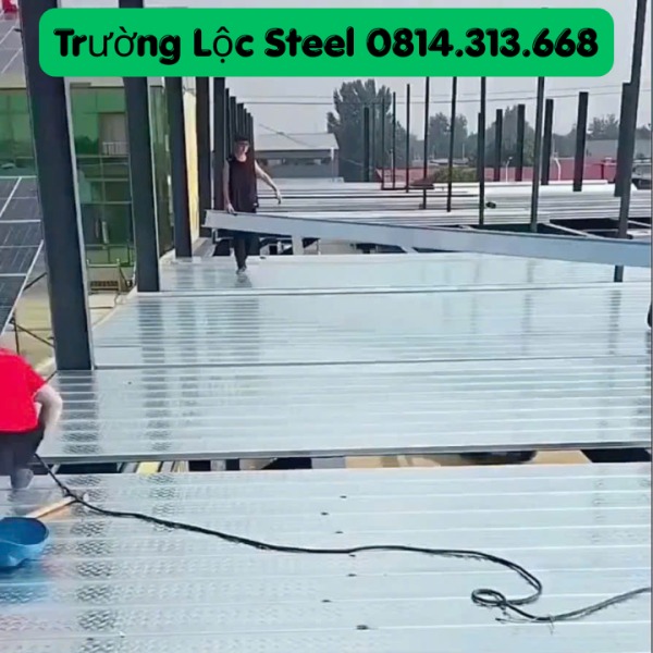 Pre-fabricated corrugated steel flooring
