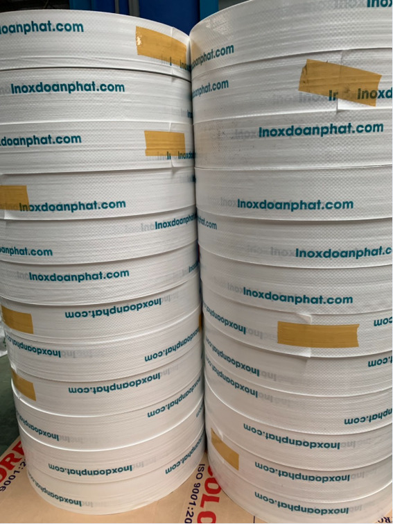 Printed coated PP binding tape roll