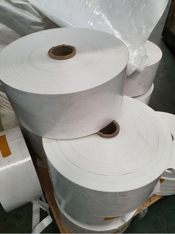 Coated PP binding tape roll for steel wrapping