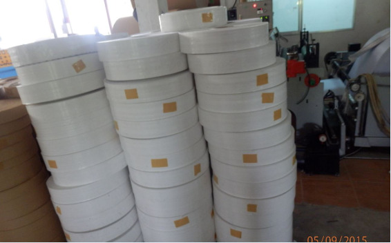 Coated PP binding tape roll for steel wrapping