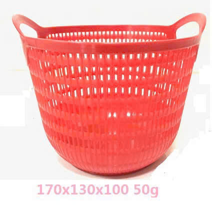 Stackable plastic baskets