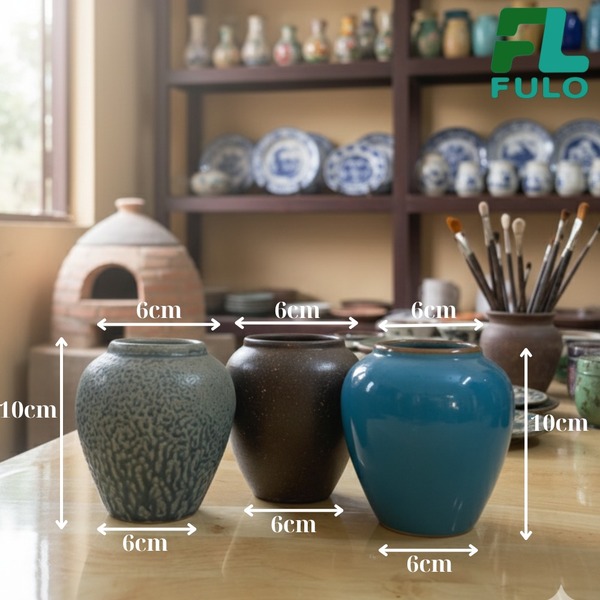 FULO mini glazed ceramic vase set