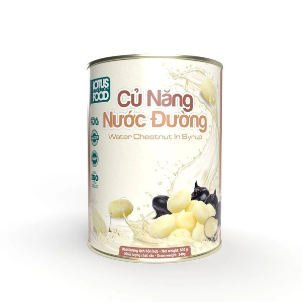 Canned water chestnuts in syrup