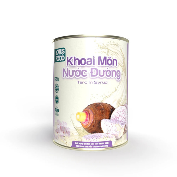 Canned taro in syrup