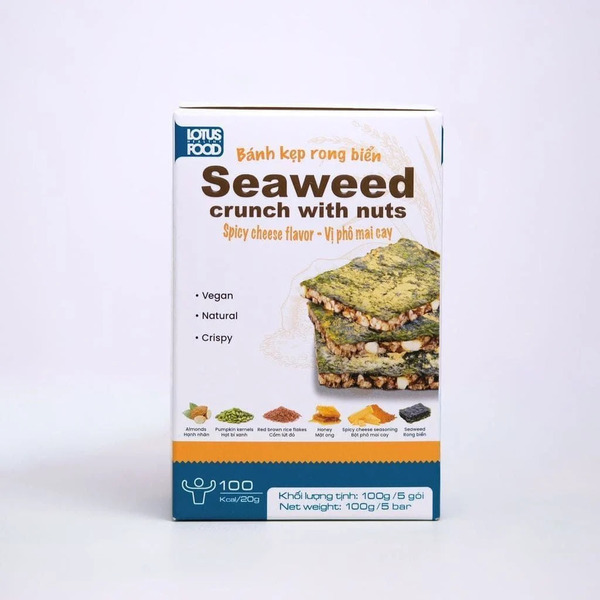 Spicy cheese seaweed sandwich crackers