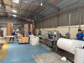 Paper product cutting area