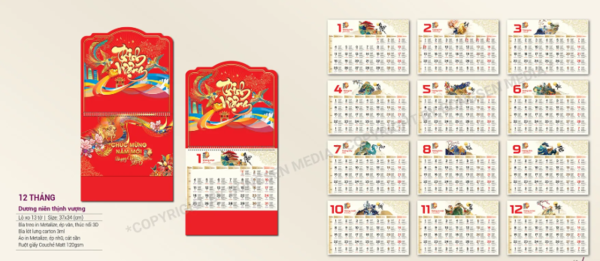 Lunar New Year calendar printing
