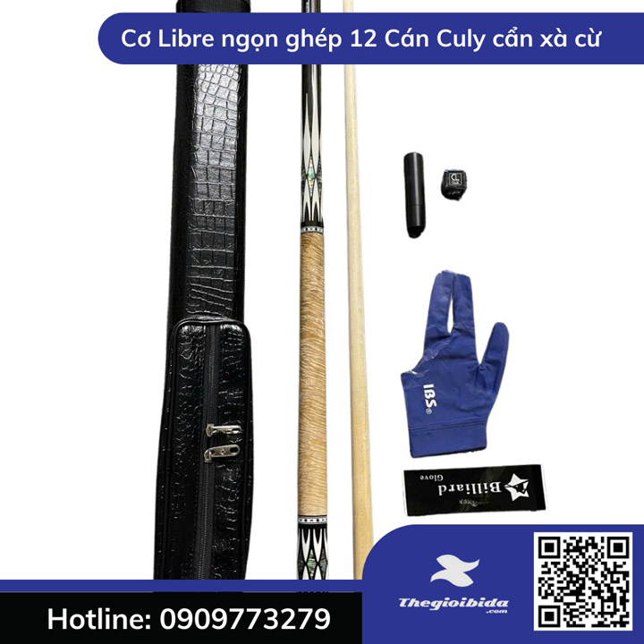 Culy Libre Cue with 12 Jointed Shaft & Mother-of-Pearl Inlay