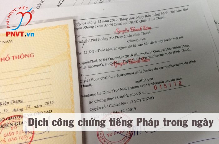 Certified French translation