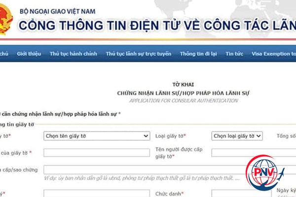 Online consular legalization