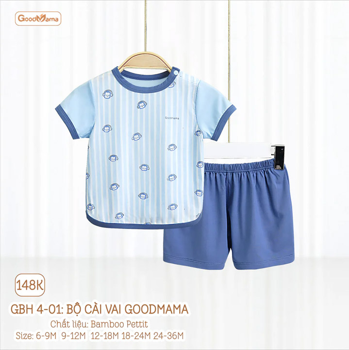 Goodmama bamboo Pepttit shoulder button set GBH4-01