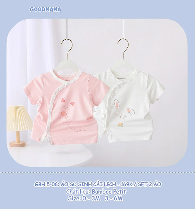 Goodmama newborn side-button shirt GBH5-06