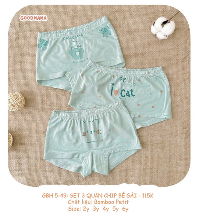 Set of 3 girls underwear GBH5-49