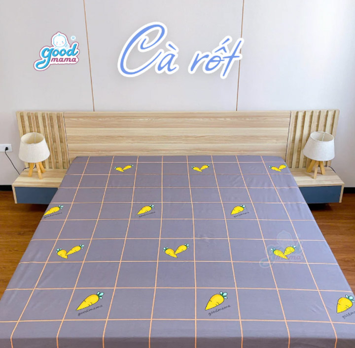 Goodmama Premium Waterproof Fitted Sheet - Carrot Pattern