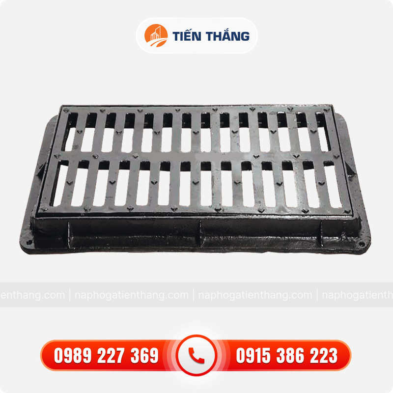 Cast iron gully grate with frame