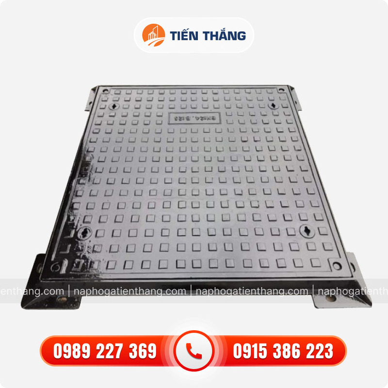 Cast iron manhole cover square frame square lid