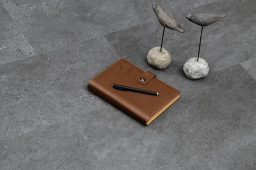 Stone-look vinyl flooring