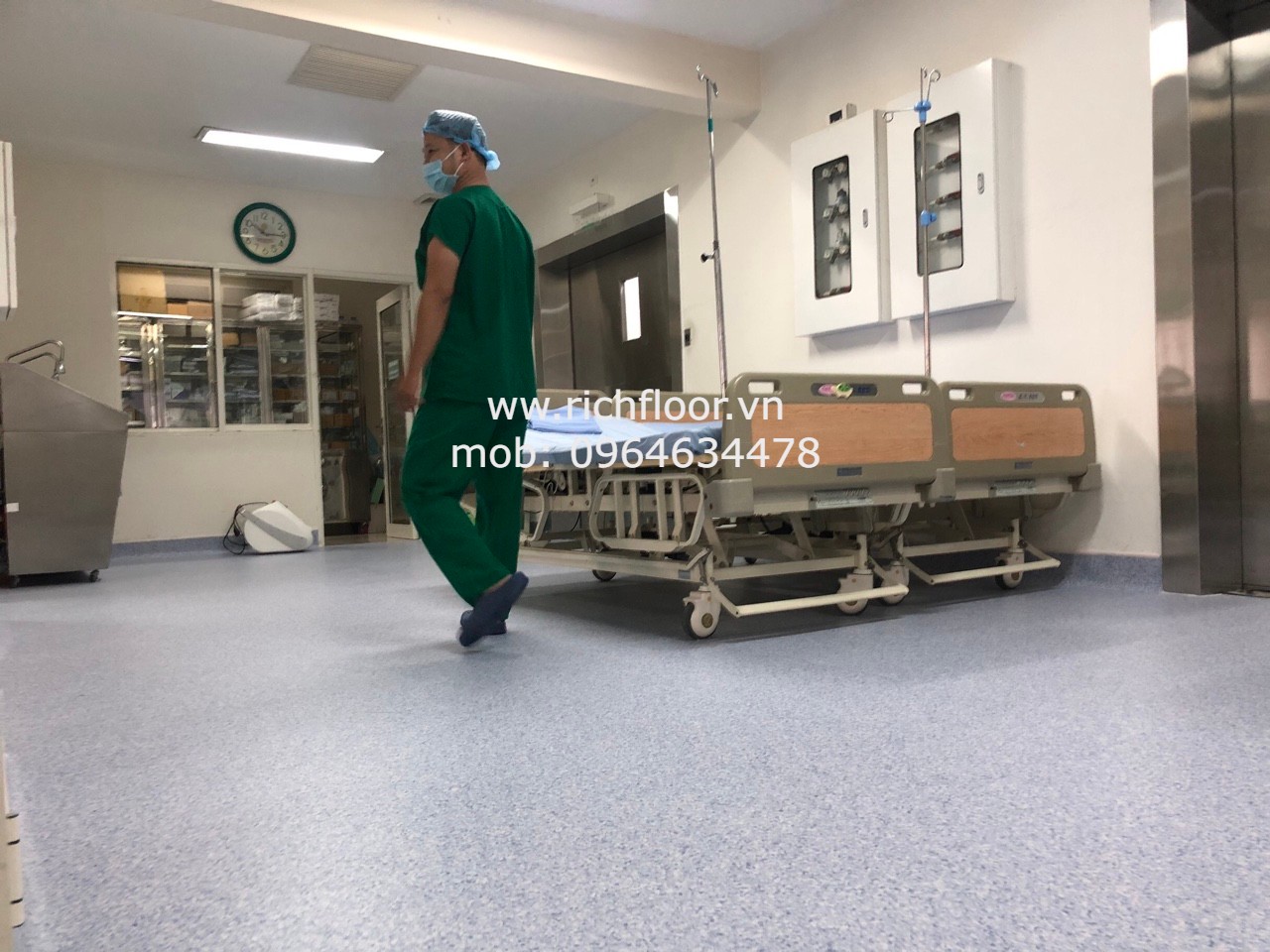 Hospital vinyl flooring