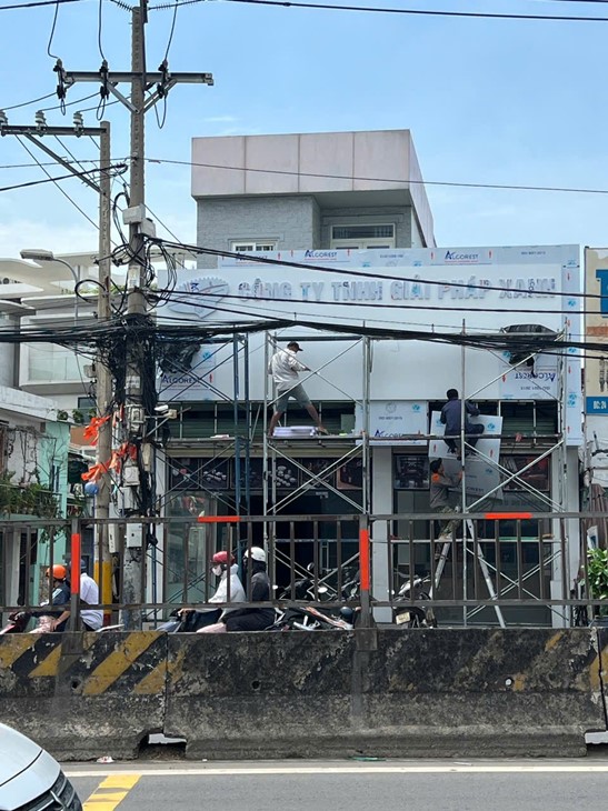 Storefront sign  construction