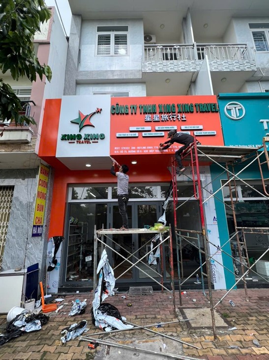 Storefront sign  construction