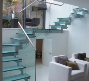 Glass railing and staircase systems