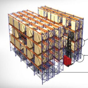 Double deep pallet rack