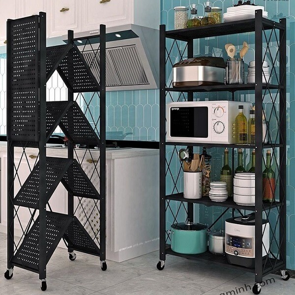 5-tier foldable multipurpose rack