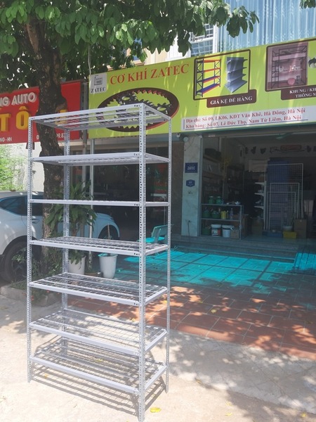 7-tier wire shelf D120xW40xH240 cm