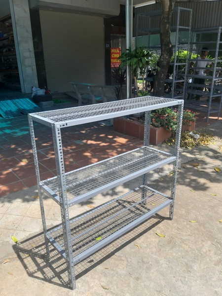3-tier wire shelf D100xW40xH100 cm