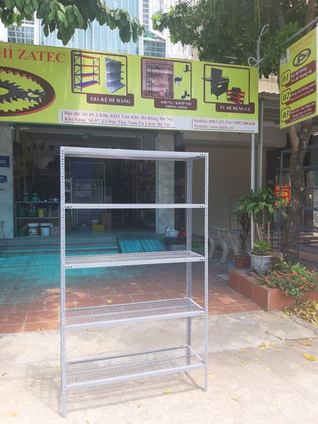 5-tier wire shelf D100xW30xH200 cm