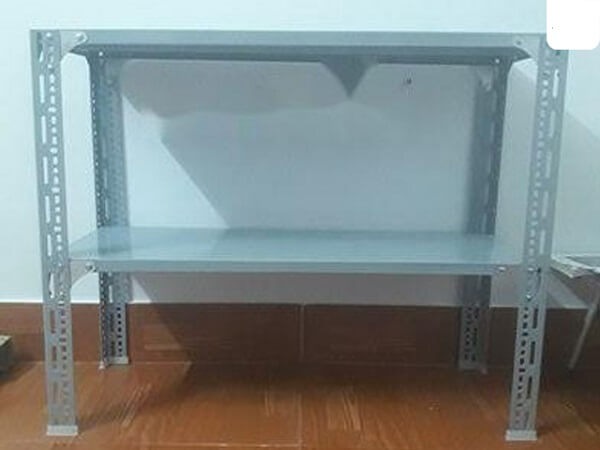 2-tier slotted angle rack