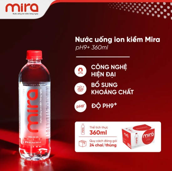 Mira pH9+ alkaline ionized water 360ml