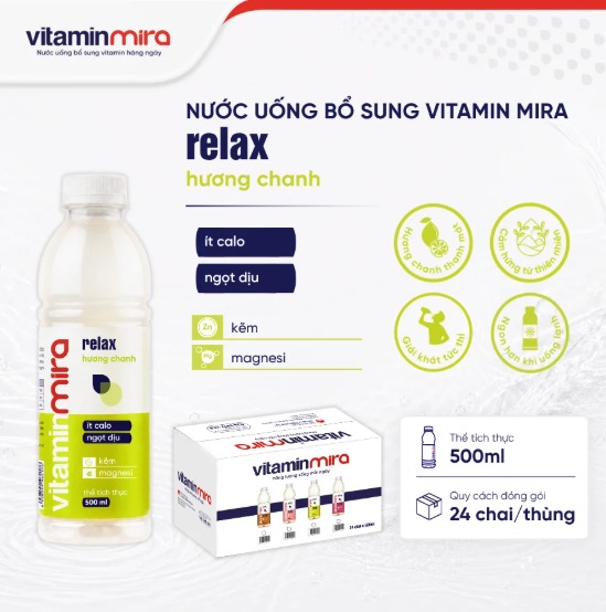 Mira Relax vitamin-fortified lemon flavored drink